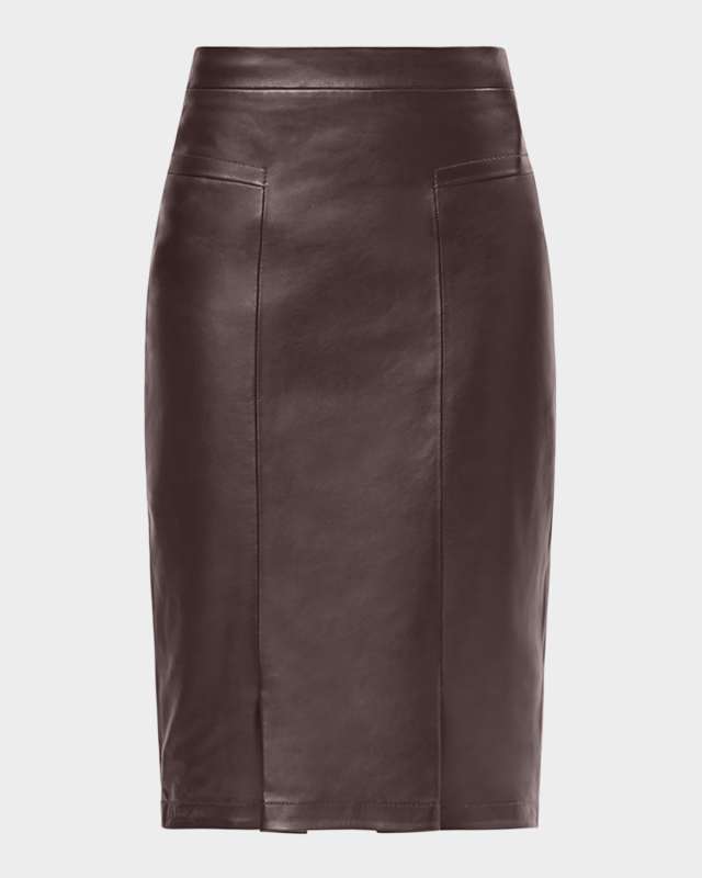 The Estella Leather Pencil Skirt